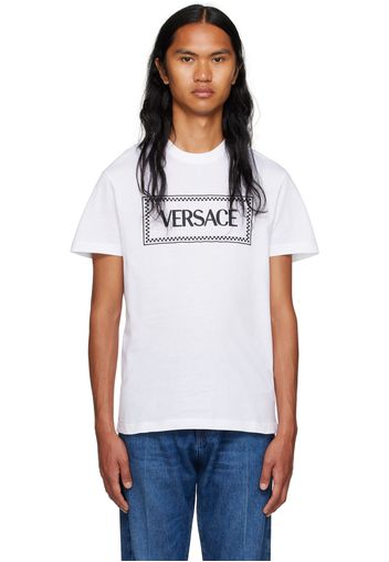 Versace White Embroidered T-Shirt