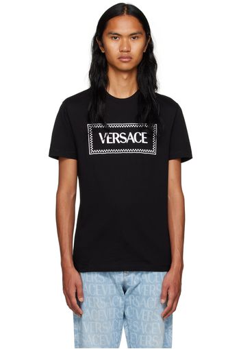 Versace Black Embroidered T-Shirt