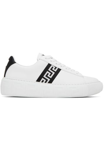 Versace White Greca Sneakers