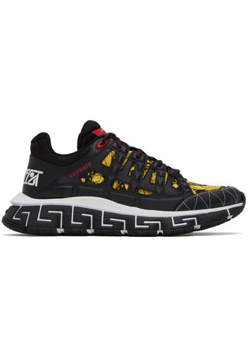 Versace Black & Gold Trigreca Sneakers