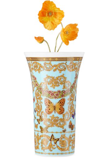 Versace Blue Rosenthal 'Le Jardin' Vase, 26 cm