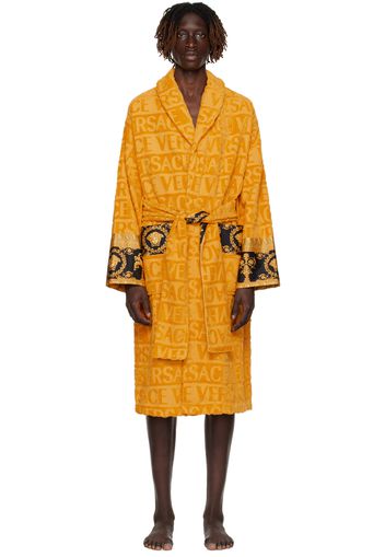 Versace Underwear Yellow 'I Heart Baroque' Robe