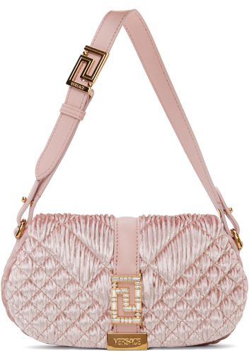 Versace Pink Greca Goddess Velvet Mini Bag