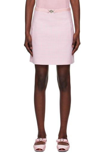 Versace Pink Contrasto Miniskirt