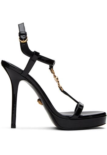 Versace Black Medusa '95 Patent Heeled Sandals