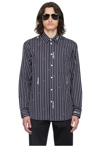 Versace Navy Nautical Stripe Shirt