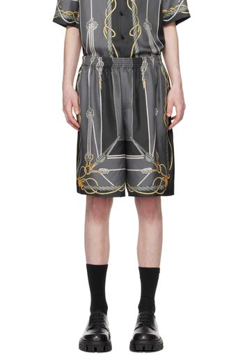 Versace Black Nautical Shorts