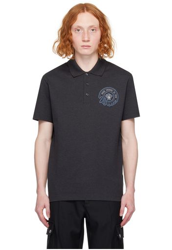 Versace Gray Nautical Medusa Polo