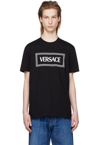 Versace Black Embroidered T-Shirt