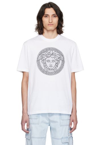 Versace White Medusa Sliced T-Shirt