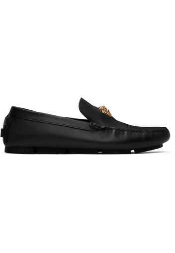 Versace Black La Medusa Driver Loafers