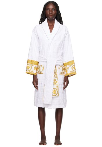 Versace Underwear White 'I Heart Baroque' Robe