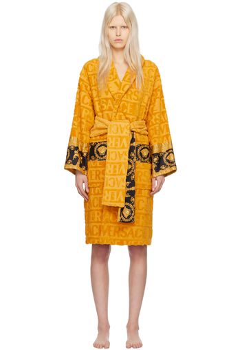 Versace Underwear Yellow 'I Heart Baroque' Robe