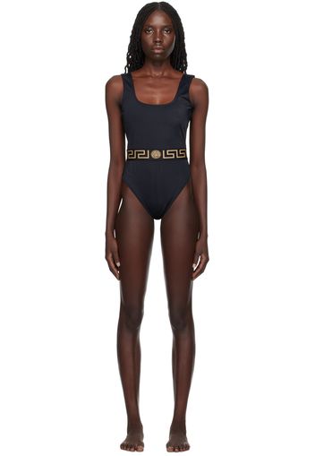 Versace Underwear Black Greca Swimsuit