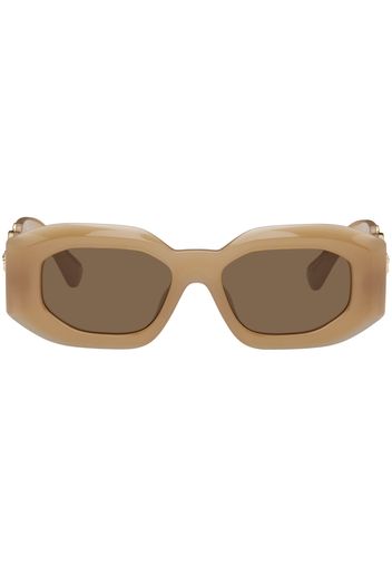 Versace Tan Maxi Medusa Biggie Sunglasses