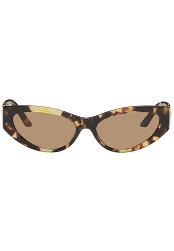 Versace Brown Greca Strass Cat-Eye Sunglasses