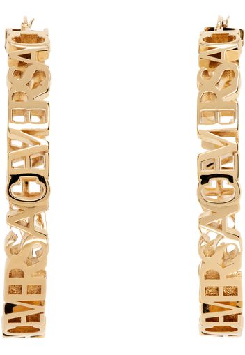 Versace Gold Logo Hoop Earrings