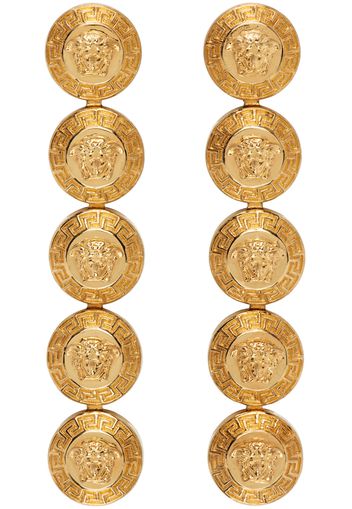 Versace Gold Tribute Medusa Drop Earrings