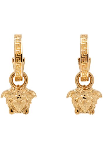 Versace Gold 'La Medusa' Greca Hoop Earrings