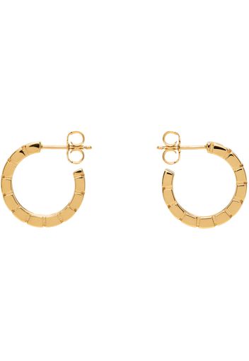 Versace Gold Greca Hoop Earrings