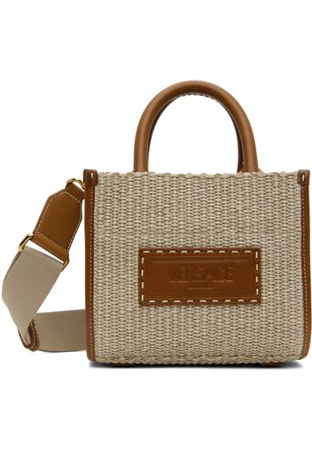 Versace Beige Athena Raffia Extra Small Bag