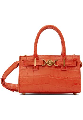 Versace Orange Croc-Effect Medusa '95 Mini Bag