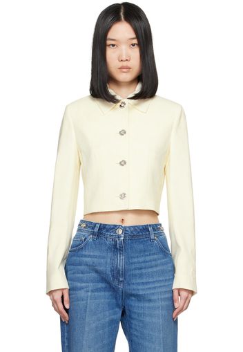 Versace Beige Malfilé Jacket