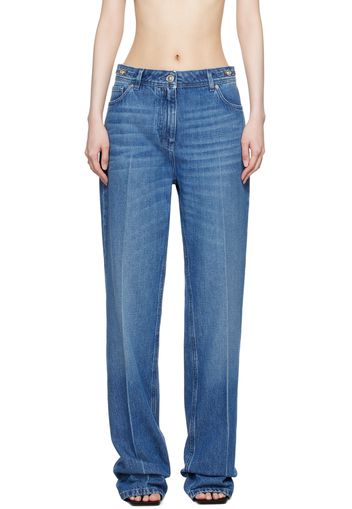 Versace Blue Medusa '95 Boyfriend Jeans