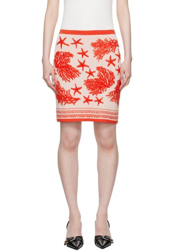 Versace Pink Barocco Sea Miniskirt