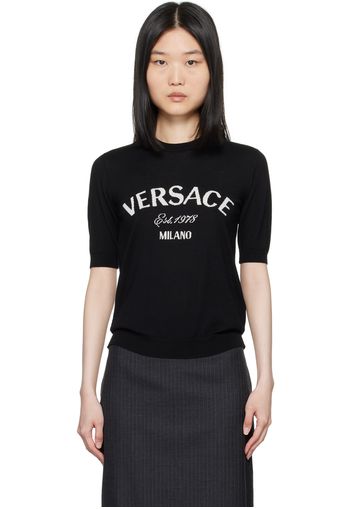 Versace Black College Sweater