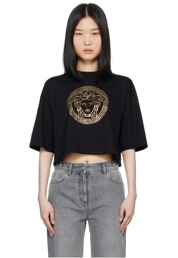 Versace Black Cropped T-Shirt