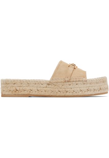 Versace Beige Medusa '95 Espadrille Sandals