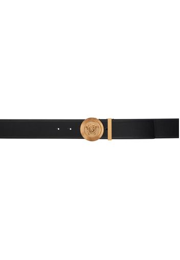 Versace Black Medusa Biggie Leather Belt