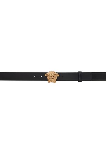 Versace Black 'La Medusa' Leather Belt