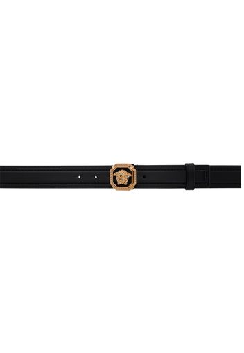 Versace Black 'La Medusa' Leather Belt