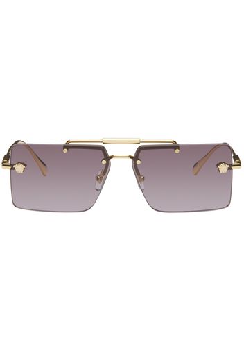 Versace Gold Medusa Glam Sunglasses