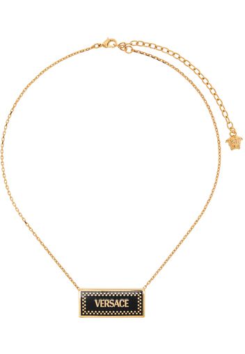 Versace Gold Large '90s Vintage Logo Necklace