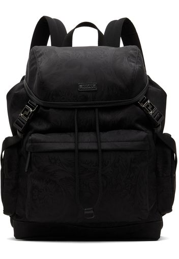 Versace Black Neo Nylon Jacquard Backpack