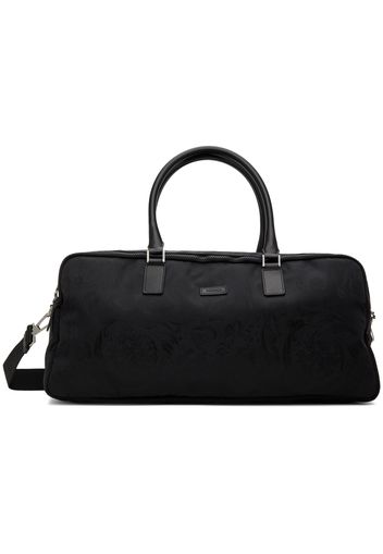 Versace Black Nylon Barocco Duffle Bag