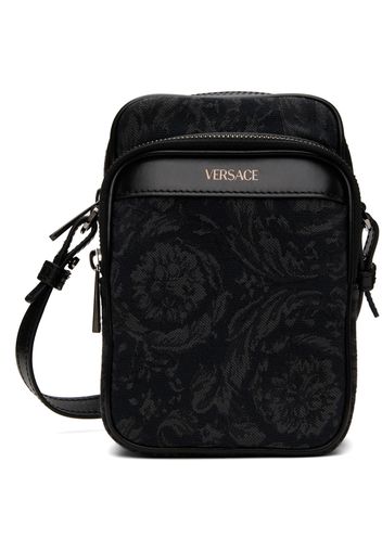 Versace Black Barocco Crossbody Pouch