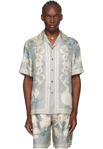 Versace Gray Barocco Sea Shirt