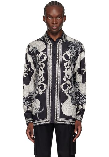 Versace Black Barocco Sea Shirt