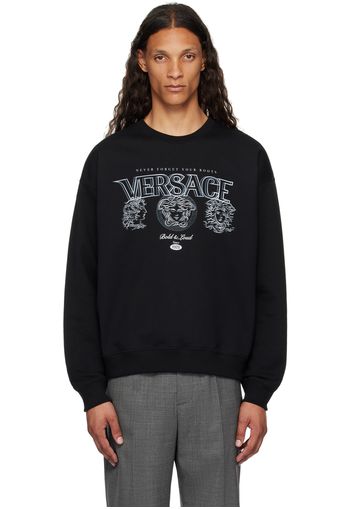 Versace Black Printed-Logo Sweatshirt