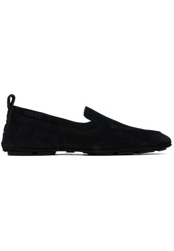 Versace Black Villa Driver Loafers