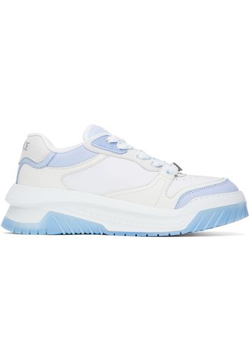 Versace White & Blue Odissea Sneakers