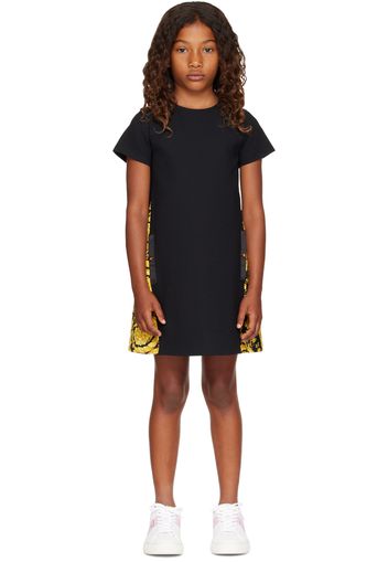 Versace Kids Black Barocco Dress