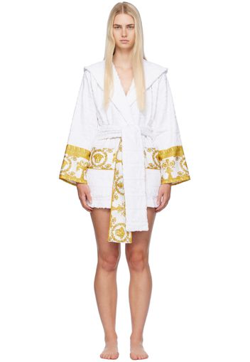 Versace Underwear White 'I Heart Baroque' Robe