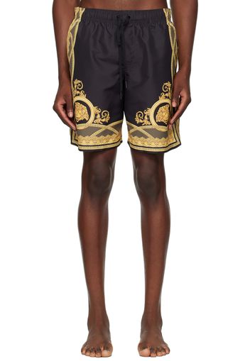 Versace Underwear Black 'La Coupe des Dieux' Swim Shorts