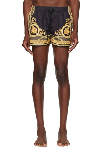 Versace Underwear Black 'La Coupe des Dieux' Swim Shorts