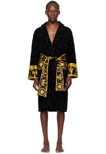 Versace Underwear Black 'I Heart Baroque' Robe